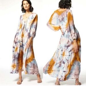 Young Fabulous & Broke Boho Maxi Dress Size‎ XS Tie Dye Hippie Festival Artsy